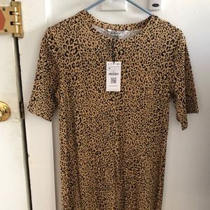 Cheetah print maxi with leg slit